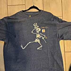 Hand Painted Carhartt Grateful Dead Pocket T